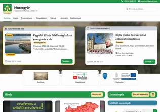 Megújult Pénzesgyőr honlapja borítóképe